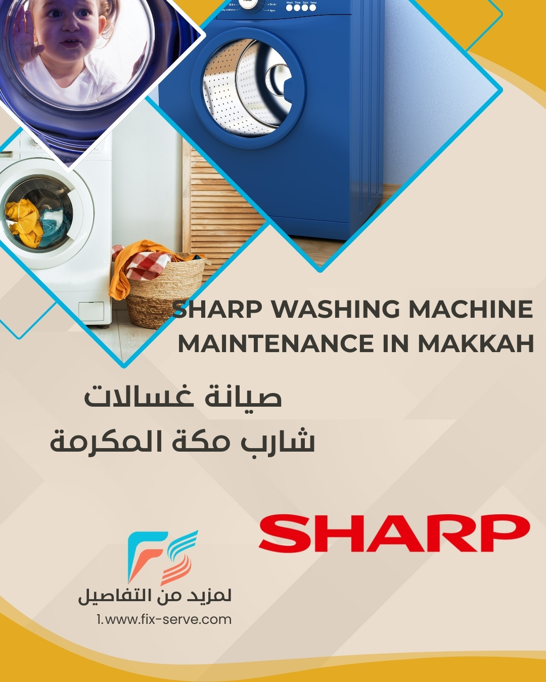 Sharp Washing Machine Maintenance in Makkah
